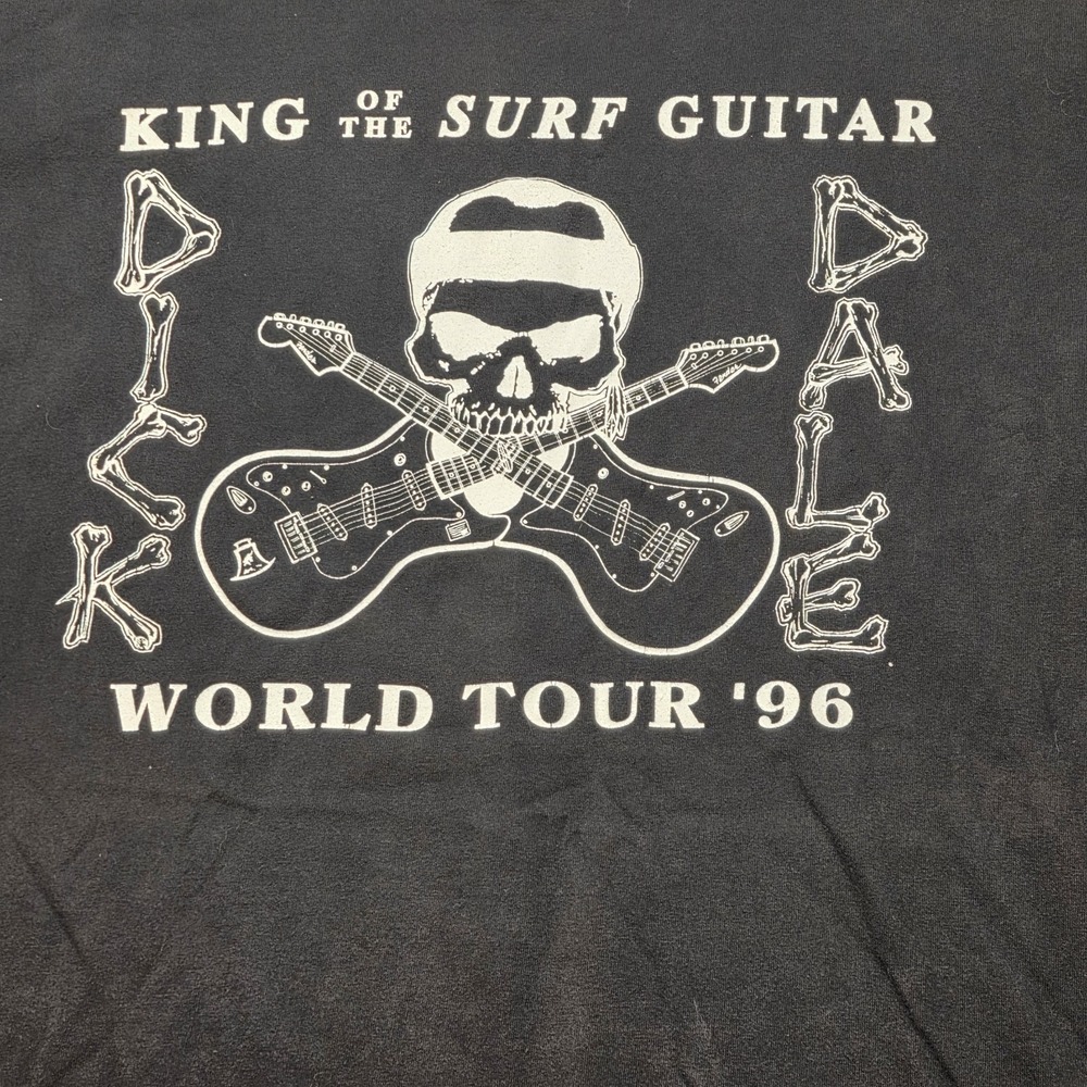 Dick Dale King of the Surf Guitar World‎ Tour 1996 T-Shirt Mens XL Black Vintage